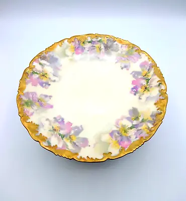 Vintage T&V France Hand Painted Pastel Colors Floral Design Porcelain Spring  • $21
