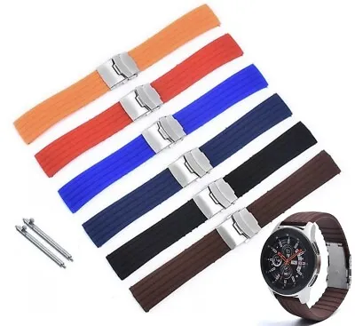 Silicone Rubber Sport Watch Strap Band Multi Colours 18-20-22-24mm Quick Release • $12.81