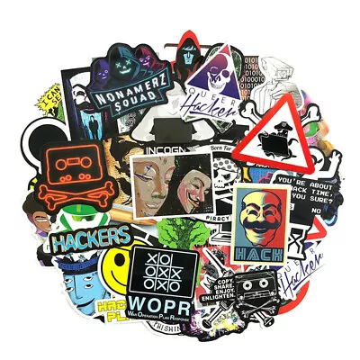 50 Pcs/Pack Hacker Kali Mr Robot Laptop Sticker Bomb Gaming Computer Linux Users • £9.95