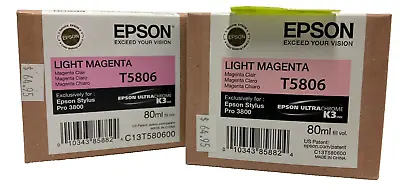 1 Genuine Epson Stylus Pro 3800  Light Magenta Printer Ink 2019/02 New + 1 Used • $35