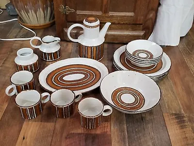 4 Place Set Plus More Made In England Earth Stonehenge Midwinter Set 17 Pieces • $325