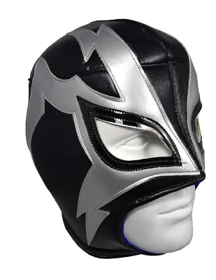 SHOCKER (pro-fit) Adult Lucha Libre Halloween Costume Mask - Black/Grey • $19.99