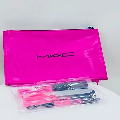 MAC Hypnotizing Holiday Wave Your Wand  5-Pc.(Brush + Bag) Set - New & BOXLESS • $27.88