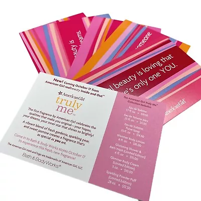 $12.99 • Buy American Girl Postcards Bath & Body Works Truly Me Fragrance Perfume Collectable