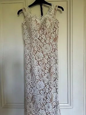 Cream Lace Evening / Prom Dress Jarlo Size 8 Worn Once • £50