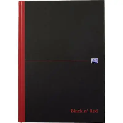 £8.99 • Buy Oxford Hardback Notebook Black N' Red A4 Casebound Ruled 192 Pages XG
