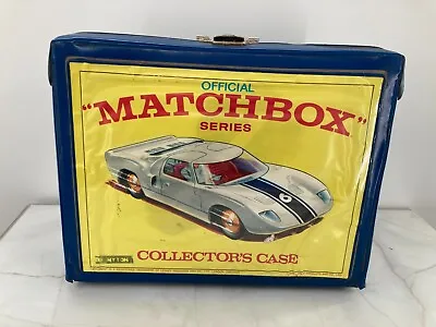 Vintage Matchbox Diecast 48 Car Blue Rack Carrying Case Retro Toy Collectible • £17.36