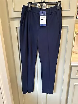 Cabi Agency Trouser Womens 6 Ponte Ankle Pants Navy Stretch Pockets NWT • $18