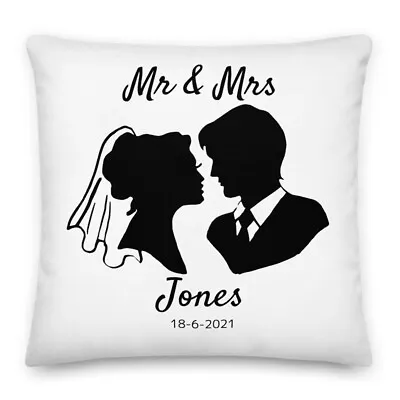 Mr & Mrs Cushion Personalised Wedding Pillow • £15