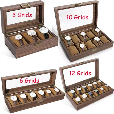 Watch Box Case Storage Display Jewelry Collection Case Organiser Holder For Gift • £12.99