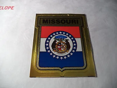 1972 Missouri Sticker State Flag Medallion Vintage Gulf Oil 3  X 4  Premium • $5.99