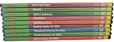 Rock N Learn DVD Math & Science Set Of 9 Educational Ages 6+ • $30