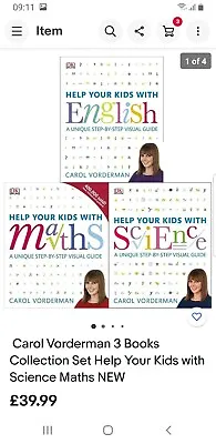 £26.94 • Buy  Carol Vorderman 3 Books Collection Set Help You Kids With Science Maths ENGliSH