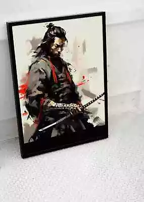 Japanese Samurai Sword Warrior Poster  Fantasy Art Anime A3 A4 A2 A1 Size • £8.95