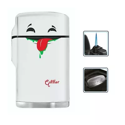 £4.99 • Buy White Rubber Maxi Jet Zenga Lighter, Refillable Lighter, Windproof - Guttler