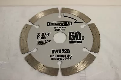 ROCKWELL RW9228 60 GRIT 3-3/8  85mm TILE DIAMOND DISC For Versacut Circlular Saw • $19.99