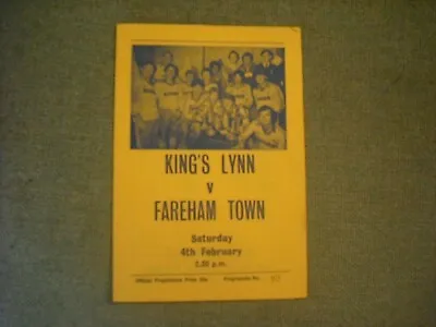 Kings Lynn  V  Fareham Town  (slpd)   4-2-84 • £4.49