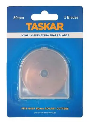 60mm Rotary Cutter Blades X 5 Pack For Olfa Etc By Taskar • £9.99