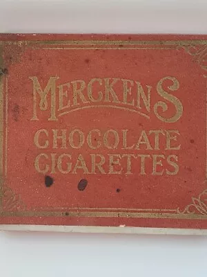 Vintage Merckens Milk Chocolate Candy Cigarettes Empty Cardboard Case  • $14.21