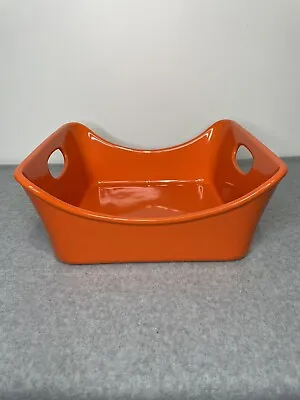 Rachael Ray Dish Deep Casserole Baking Pan Bakeware Orange Ceramic 9 X 9 • $14.95