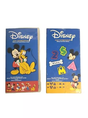 Lot Of 2 Cricut Cartridge Disney Mickey Mouse Font Link   Overlay Box Untested  • $23.99