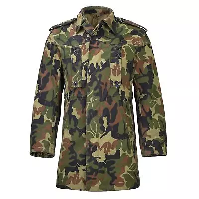 Original Romanian Military Parka M93 Camo Leaf Hooded Long Jacket Tactical NEW • $37.99