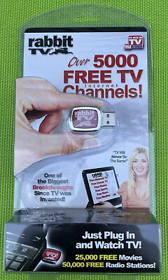  RABBIT TV  Seen On TV Over 5000 FREE Internet TV Channels (USB Port) New!  • $12