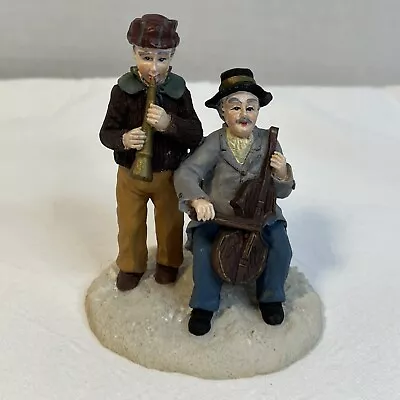 Mervyns Village Square Vintage Christmas Resin Figurine 2 Musicians 1997 Holiday • $15