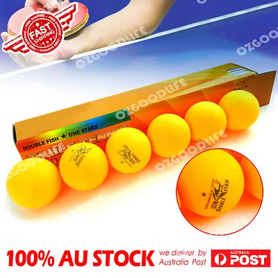 $10.89 • Buy 6X Double Fish 1-Star 40mm Orange Table Tennis Balls Are High Quality AU Stock