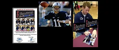 MATT MCGLOIN SIGNED PENN STATE 8x10 NITTANY LIONS FROM SIGNING INSCR. W/COA • $45