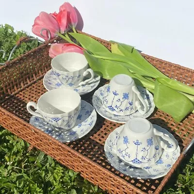 Set Of 4 Myott Finlandia Tea Cups And Saucers Staffordshire Ware England 1982 • $50