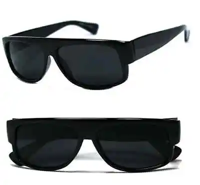 BLACK OG Mad Dogger Locs Sunglasses Super Dark Lens Motorcycle Shades Mens • $10.99