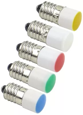 10mm E10B LED Screw Indicator Light Bulb 24V 110V Blue Green Red Yellow White • $5.99