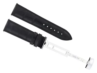 18mm Leather Strap Watch Band Deploy Clasp For Maurice Lacroix Classima Black • $26.95