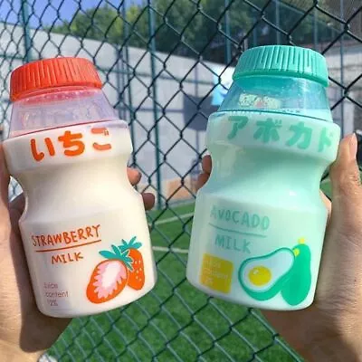 Sports Outdoor Plastic Water Bottle Yakult Shape Shaker Bottle Travel Tea Cup • $14.86