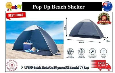 $25.99 • Buy Pop Up Beach Tent UPF 50+ Camping Portable Sun Shade Shelter