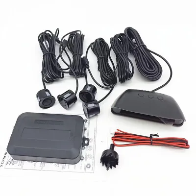 4Pcs Car Parking Sensors LCD Reverse Radar Monitor Detector Assistant System Kit • $35.90