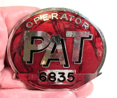 Vintage P.a.t. Operator Employee Badge Metal • $40