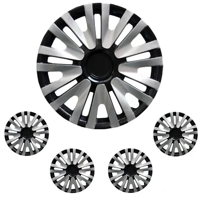 15  SET (4 Pcs) Hubcap Wheel Rim Cover For Volvo R15 Tire Black&Grey • $89.90