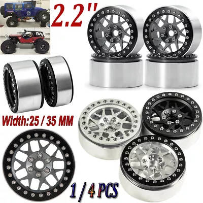 2.2'' Alloy Beadlock Wheel Rims For 1/10 Axial Wraith SCX10 TRX-4 RC Crawler Car • £11.12