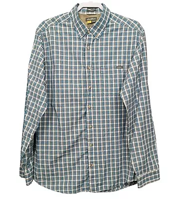 Eddie Bauer Shirt Men TL Large Tall Classic Fit Roll Tab Sleeve Button Down • $18.99