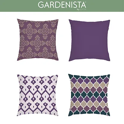 £39.97 • Buy Ultra Violet 5pc Moroccan Prints Collection Outdoor Cushion Cover Sets Garden