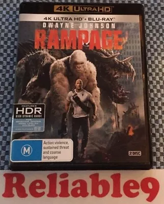 Rampage 4K Ultra HD+Bluray New Not Sealed - 2018 Warner Bros - Made In Australia • $21.95