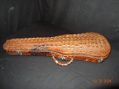 Superb Vintage Virzi Horned Alligator Skin Leather Violin Case 1920s • $945.25