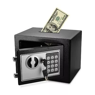 Electronic Depository Safe Box Drop Slot Opening Keypad Combination Lock Black • $36.99