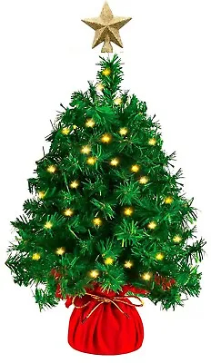 20 Inch Mini Artificial Christmas Tree Xmas Desktop Decoration Plug In Lights • $9.99