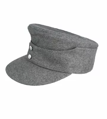 WWII WW2 German M43 Wool Field Cap Soldiers Hat Grey M -chho981  • $15.99