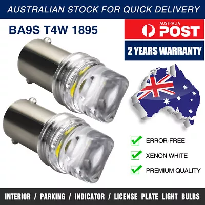 2x BA9S BAYONET LED LIGHT BULB 5SMD 2835 WHITE PARKER CAR GLOBE INTERIOR 12V • $7.88