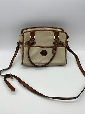 Dooney & Bourke Handbag Womens Pebbled Tan & Brown All Weather Leather READ • $34.99