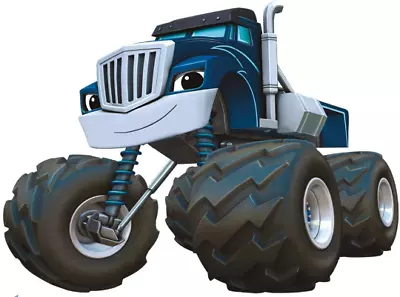 8 Inch Crusher Decal Blue Truck Blaze Monster Machines Removable Peel Self Stick • $8